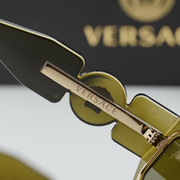 Versace VE2235 125271 Geometric Sunglasses – Transparent Green/Green - Picture 6 of 11